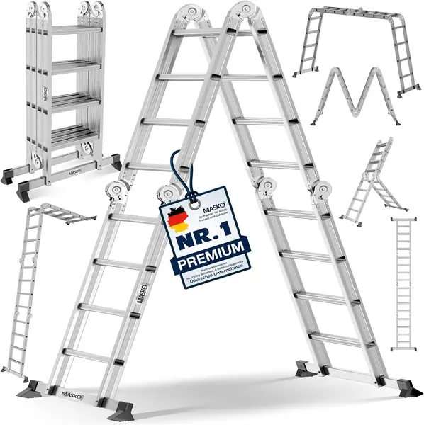 Leiter Aluminium 4x4 Stufen – Mehrzweckleiter